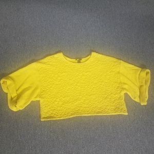 cropped short sleeve sweatshirt